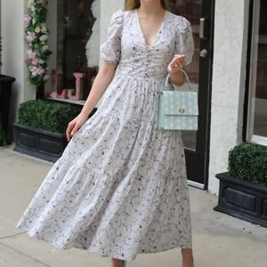 Nicholas Blue Floral Maxi Dress